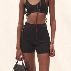 JACQUEMUS Le short Arancia rib knit bike shorts FR38 US 4/6